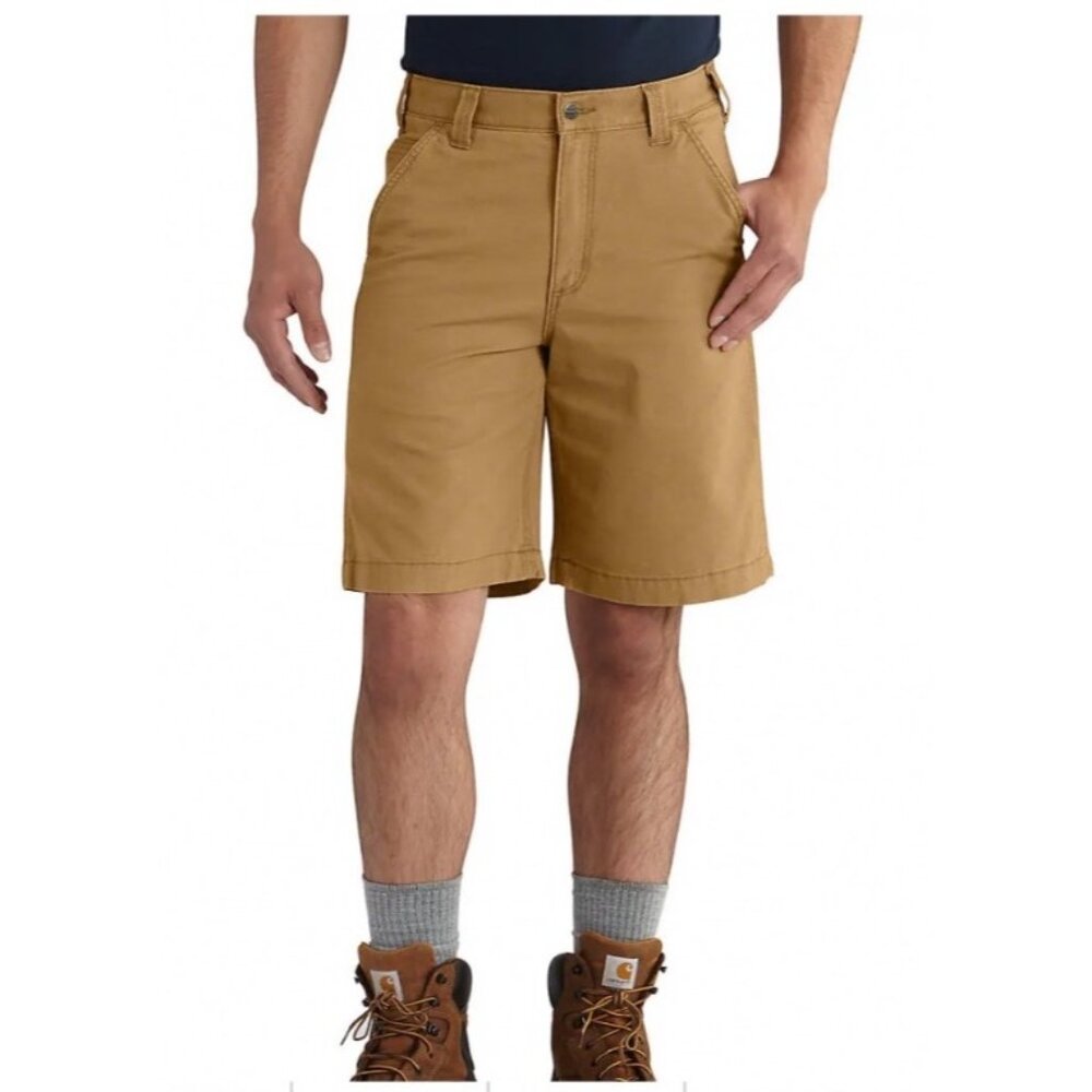 Carhartt Rugged Flex Size 44 10” Inseam Canvas Work Shorts NWT Tan